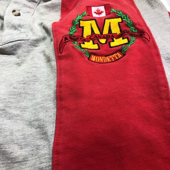 Vintage Mondttta Canadian Rugby Shirt Short Sleeve Mens Large - Picture 15 of 16